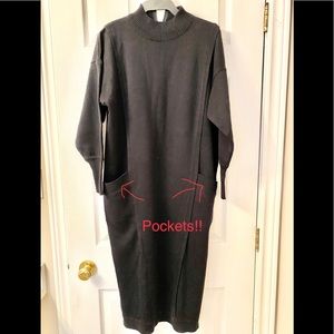 Knit Dress With Pockets S/M